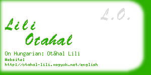 lili otahal business card